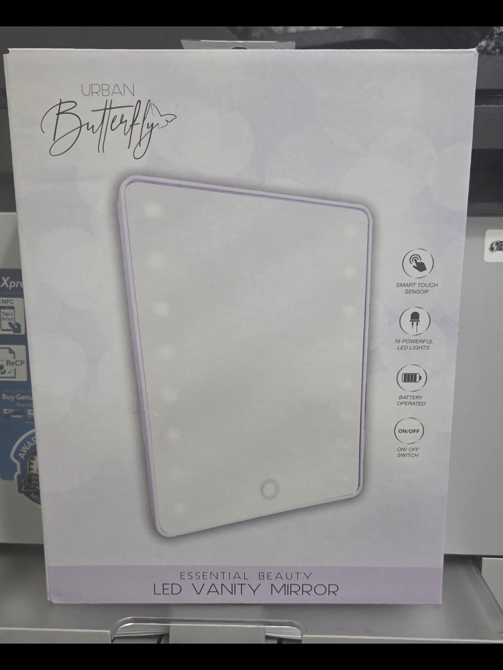Urban Butterfly Lavender LED Vanity Mirror - Essential Beauty